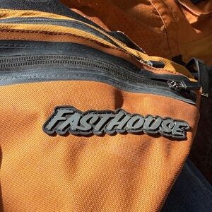 Gold orange Moto overalls